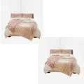 SOGA 2-Pack 200cm Light Pink Fuzzy Fur Throw Blankets