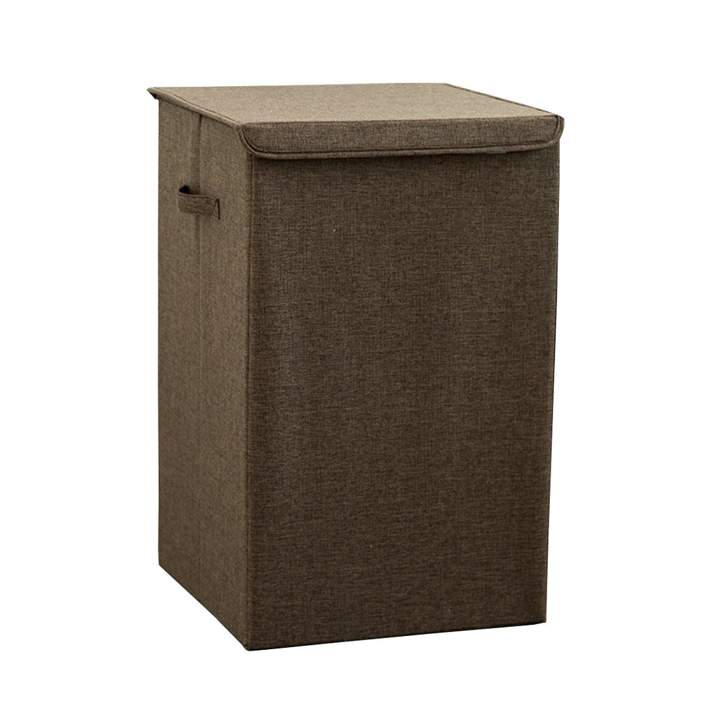NNEAGS Coffee Medium Collapsible Laundry Hamper Storage Box Foldable Canvas Basket Home Organiser Decor