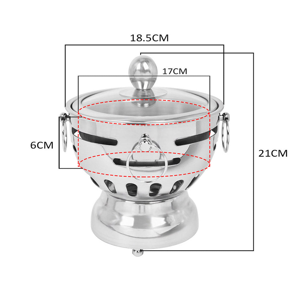 SOGA 4 Pack Mini Hot Pot Alcohol Stove Glass Lid