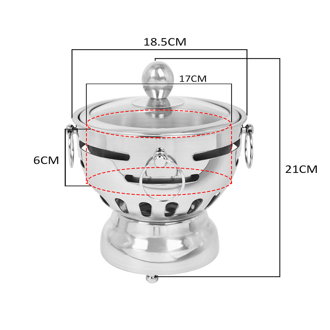 SOGA 4 Pack Mini Hot Pot Alcohol Stove Glass Lid