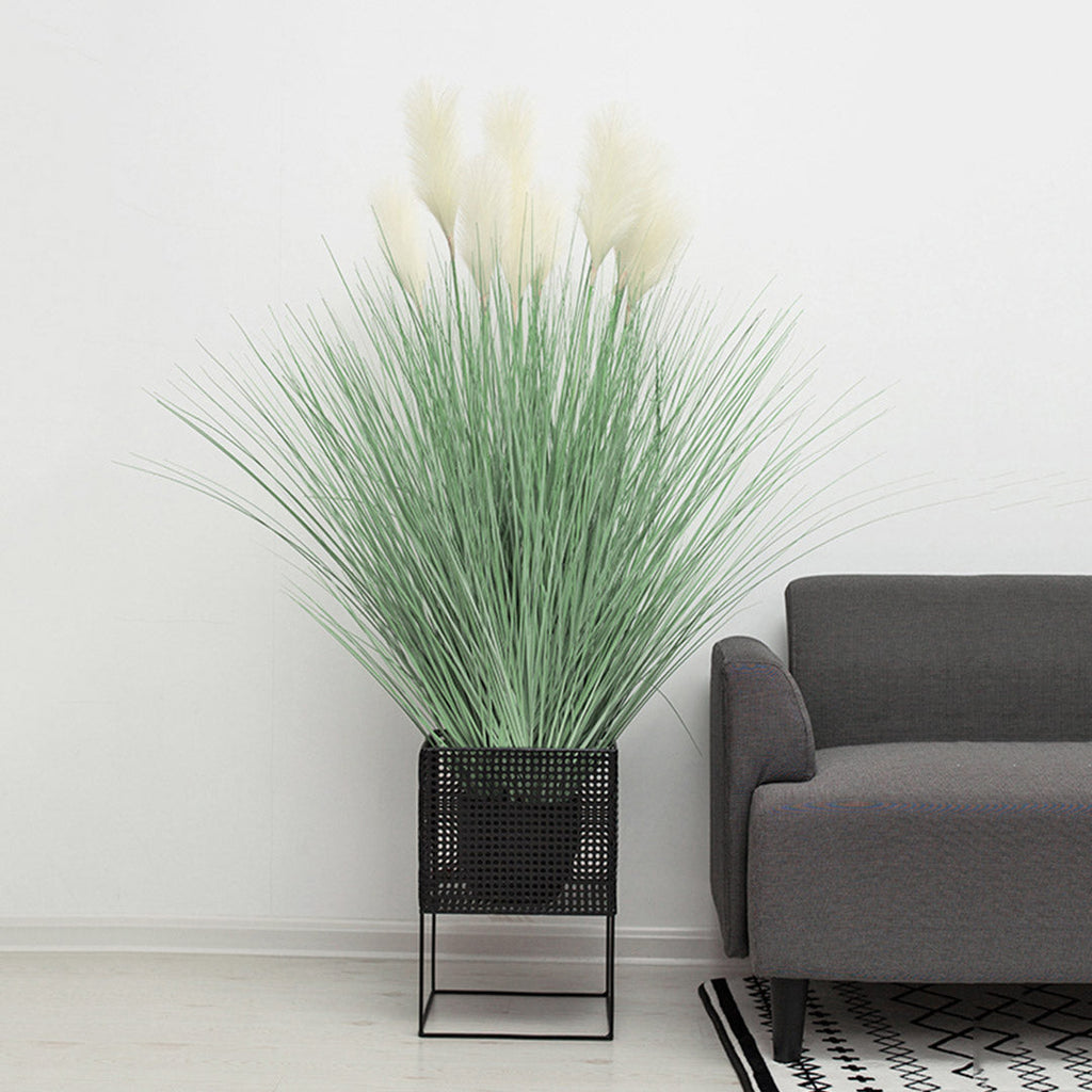 NNEAGS 137cm Green Artificial Indoor Potted Bulrush Grass Tree Fake Plant Simulation Decorative