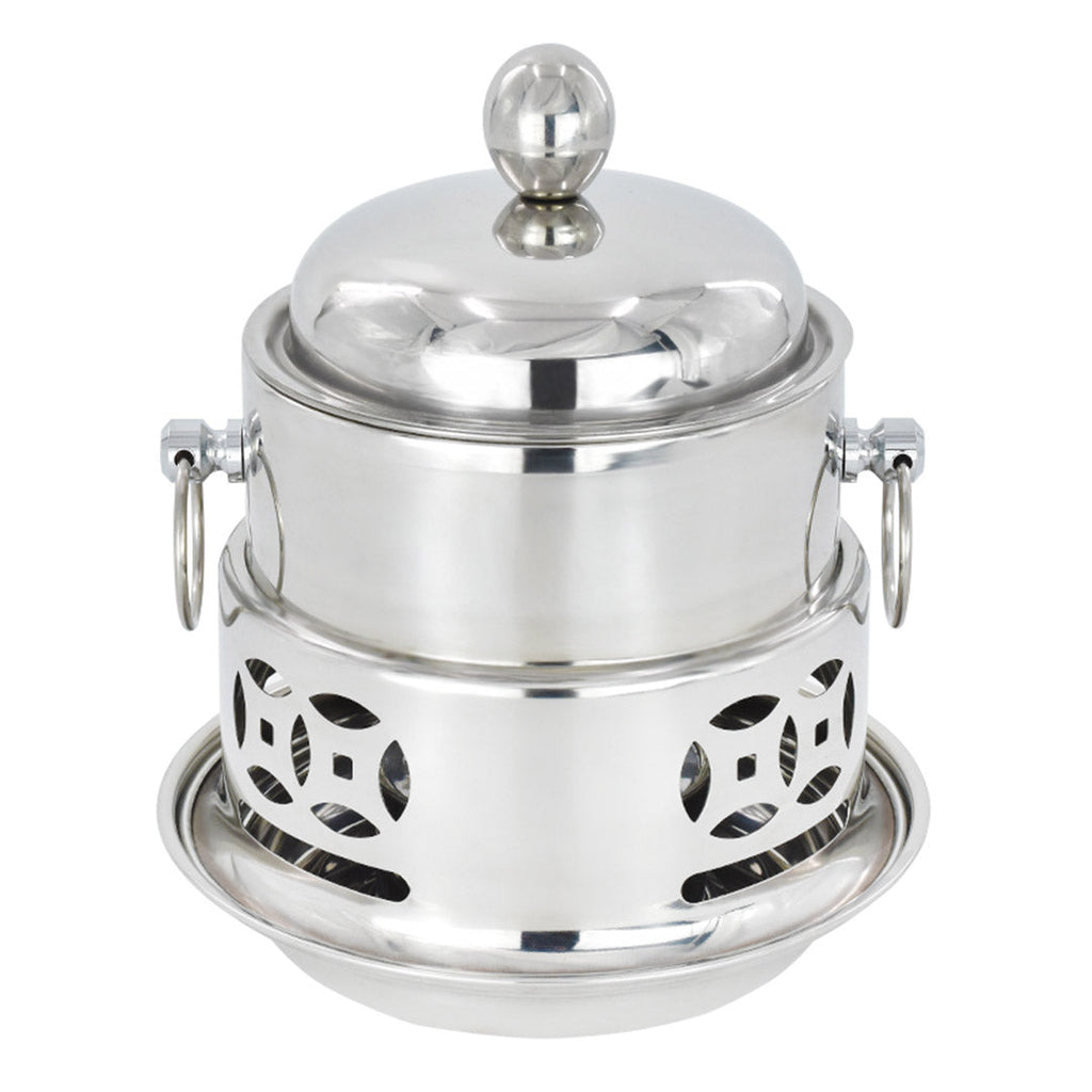 SOGA 4 Pack Mini Hot Pot Alcohol Stove Stainless Steel with Lid