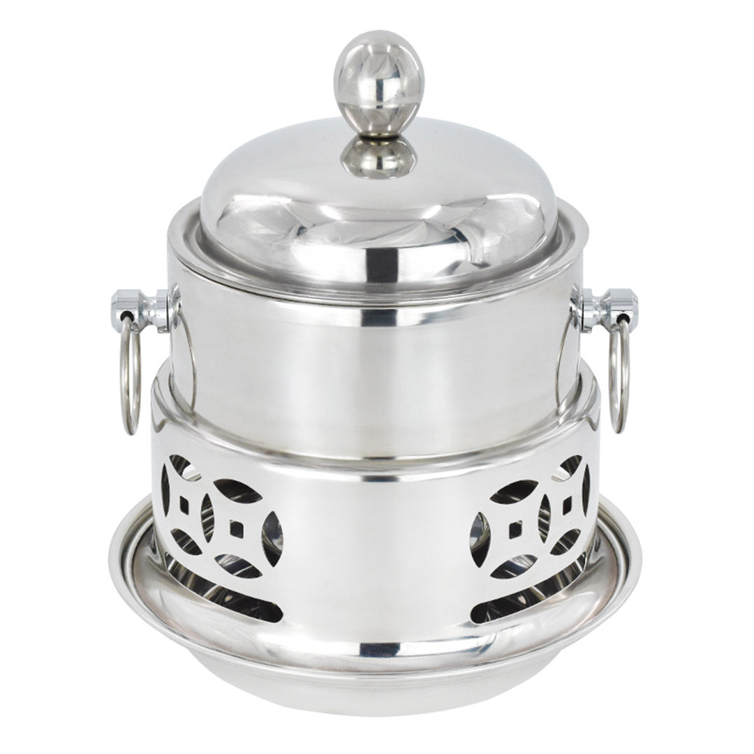 SOGA 4 Pack Mini Hot Pot Alcohol Stove Stainless Steel with Lid