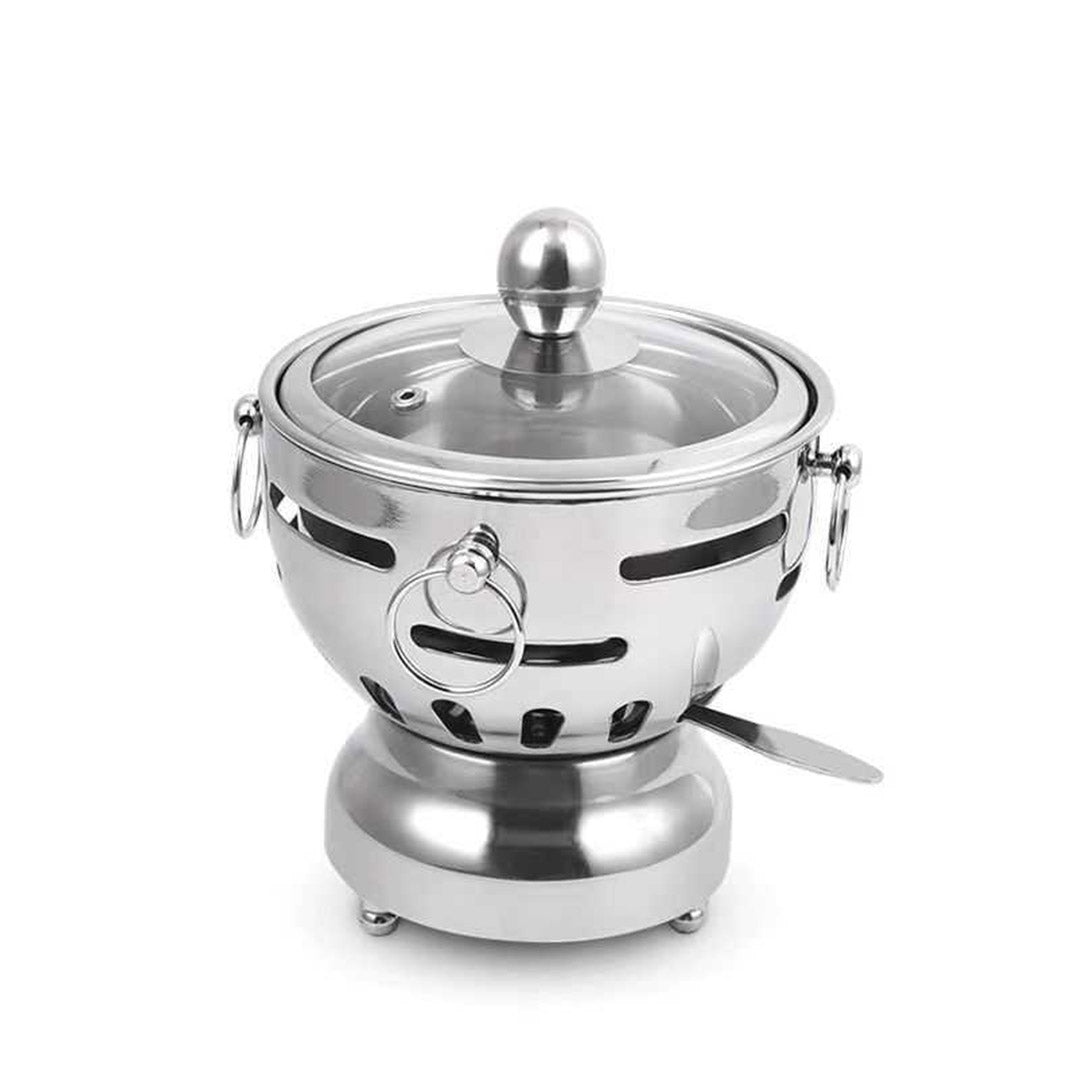 SOGA 4 Pack Mini Hot Pot Alcohol Stove Glass Lid