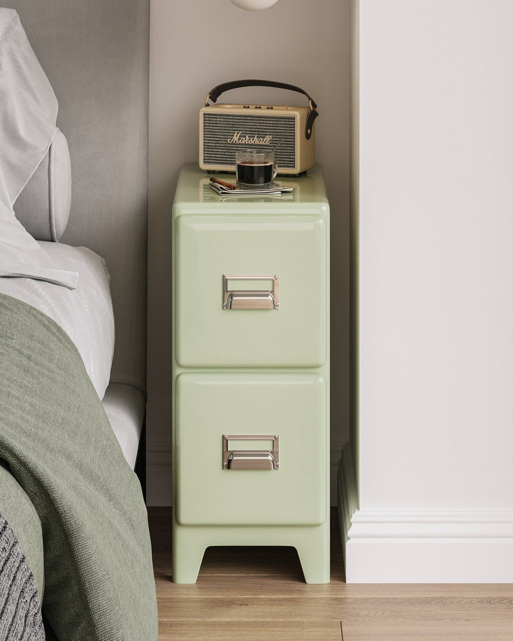 Matcha Narrow Bedside Cabinet