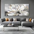 Luxurious Canvas Wall Art White Flower 30X60Inches