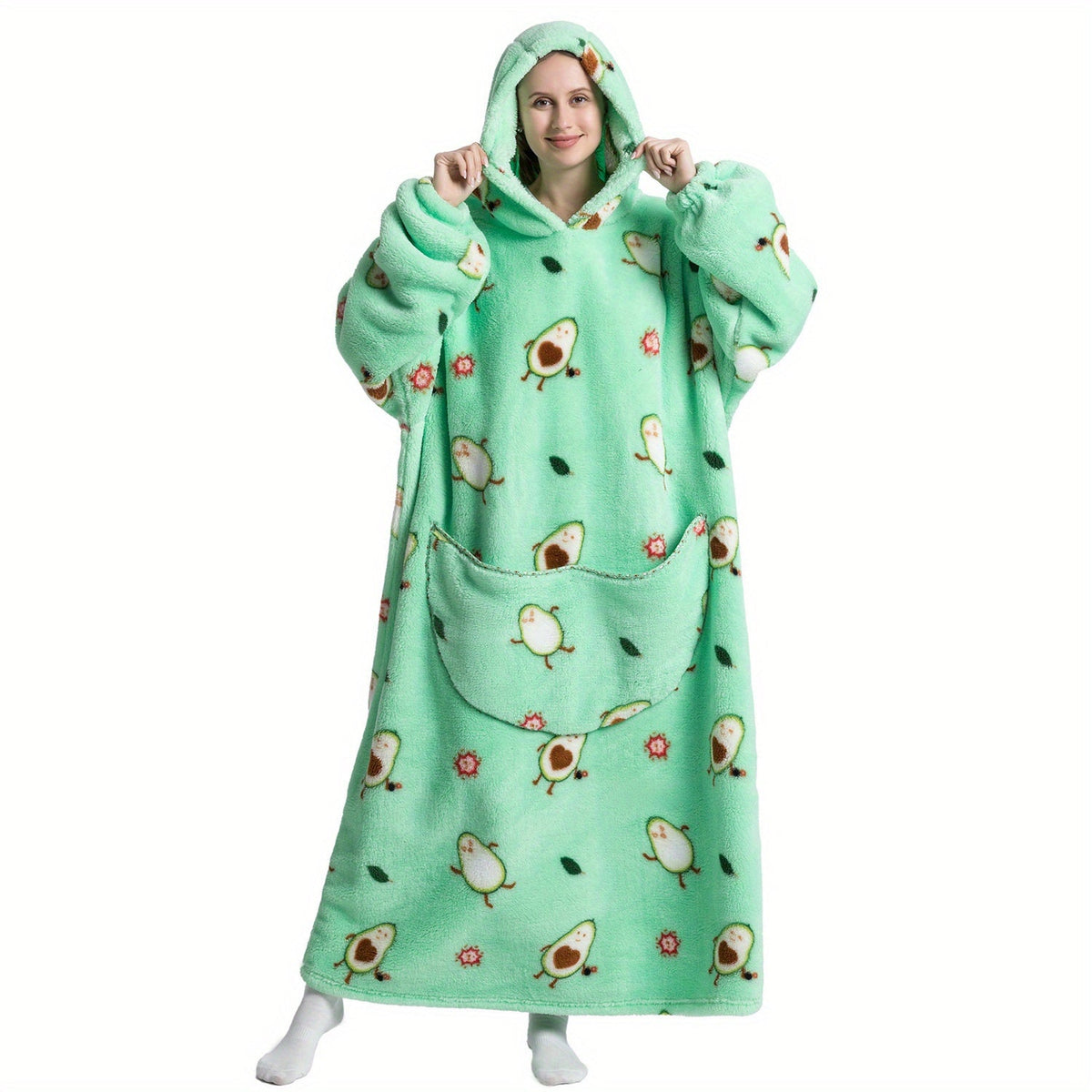 Sherpa Fleece Oversized Hoodie Blanket Sweatshirt