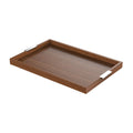 Craster Mahogany Modern Tray with Steel Handles SKU: TA_CMSSM