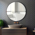 NNETM Luxurious Round Wall-Mounted Vanity Mirror