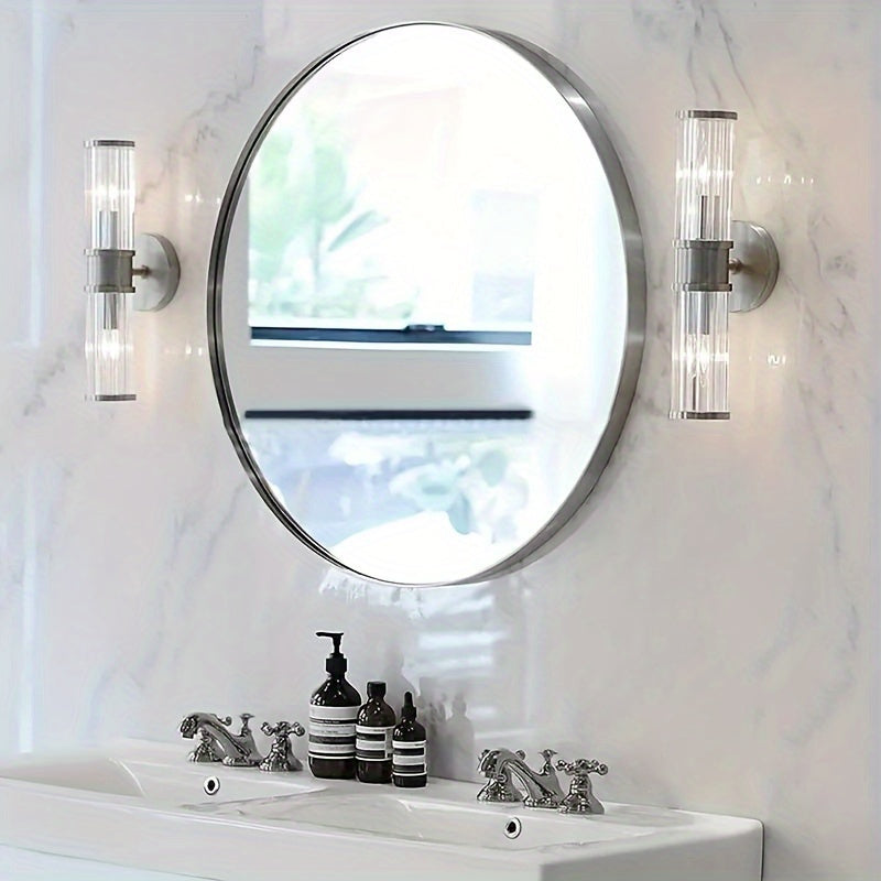 NNETM Luxurious Round Wall-Mounted Vanity Mirror