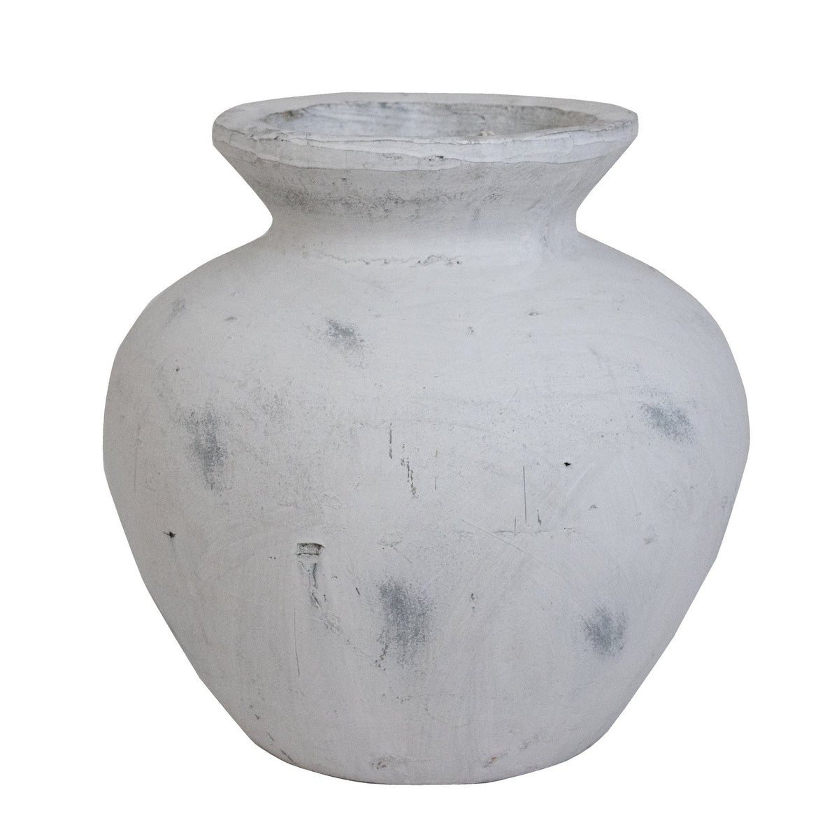 Darcy Antique White Vase - Antique White Ceramic Decorative Vase