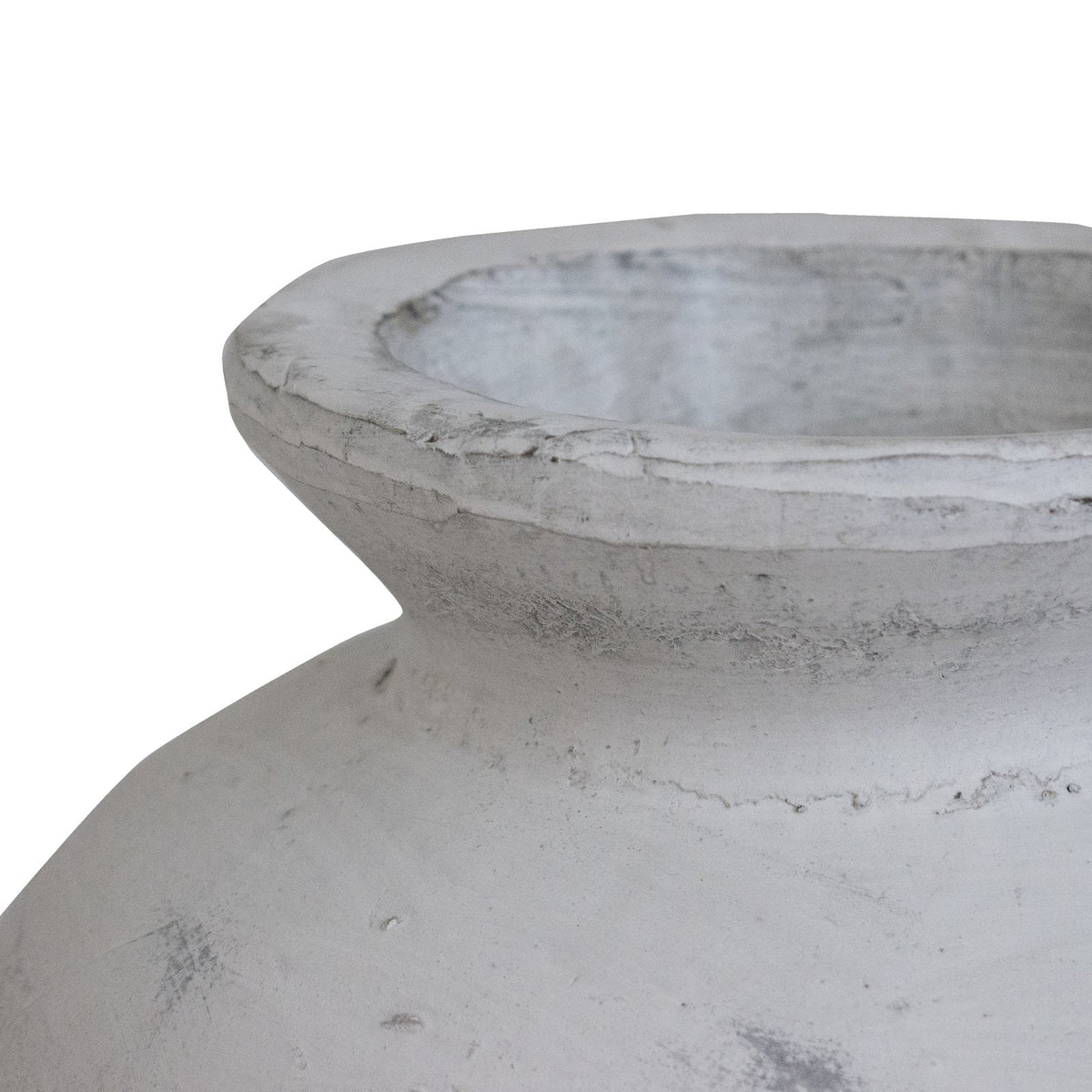 Darcy Antique White Vase - Antique White Ceramic Decorative Vase