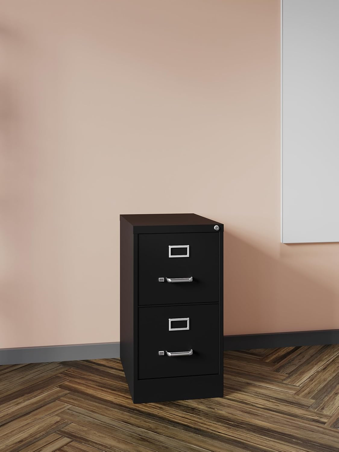 Black Commercial 25-Inch Deep Vertical Filing Cabinet