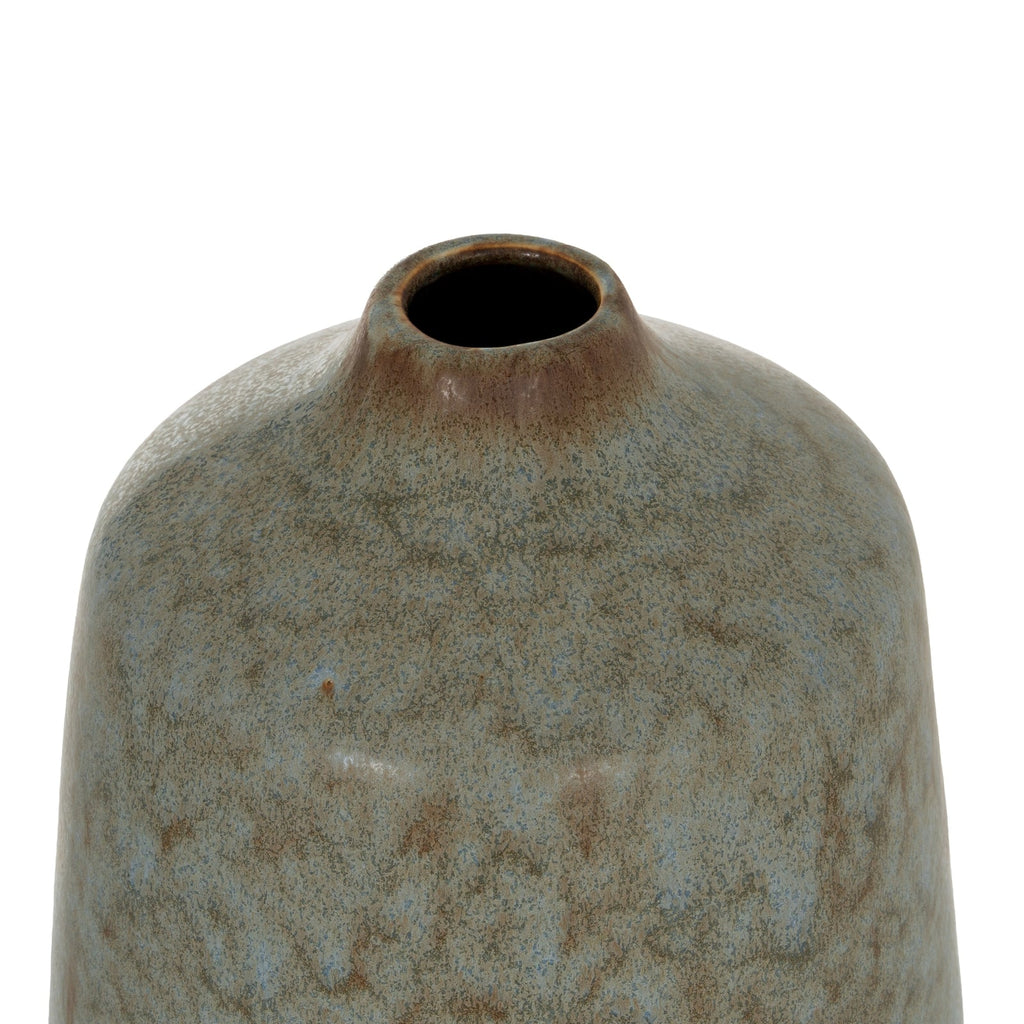 Capella Tall Bottle Vase - Emerald Green Ceramic Decorative Vase