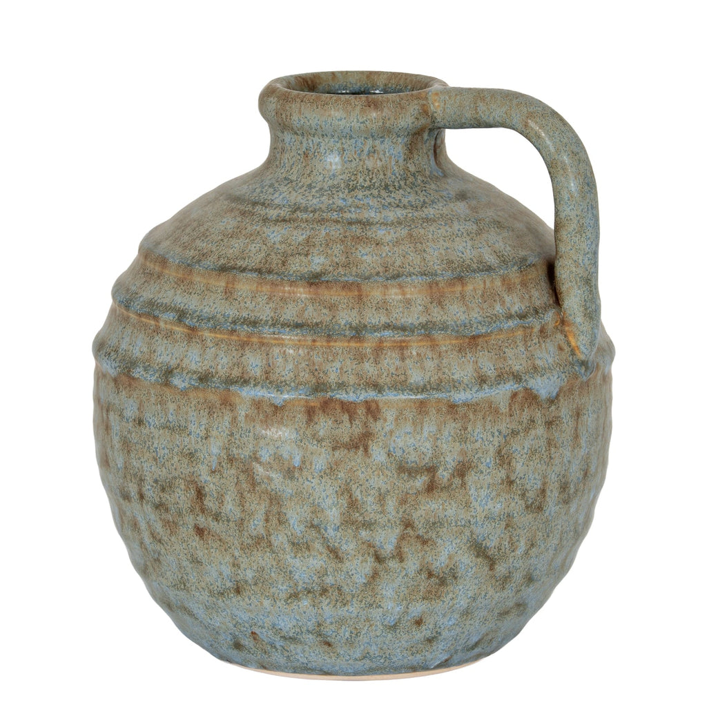 Capella Krater Jug Vase - White Ceramic Decorative Vase