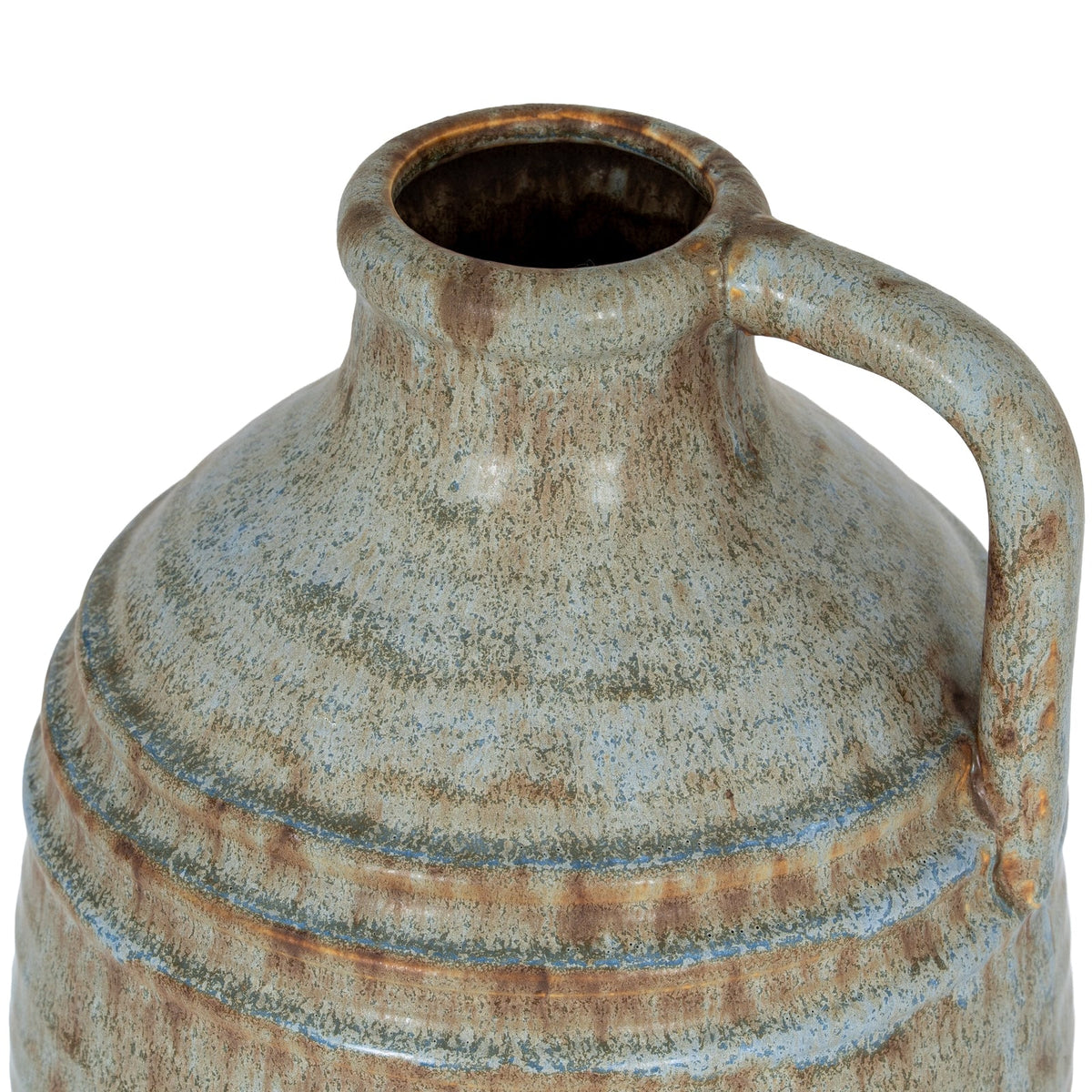 Capella Krater Bottle Vase - Indigo Blue Ceramic Decorative Vase