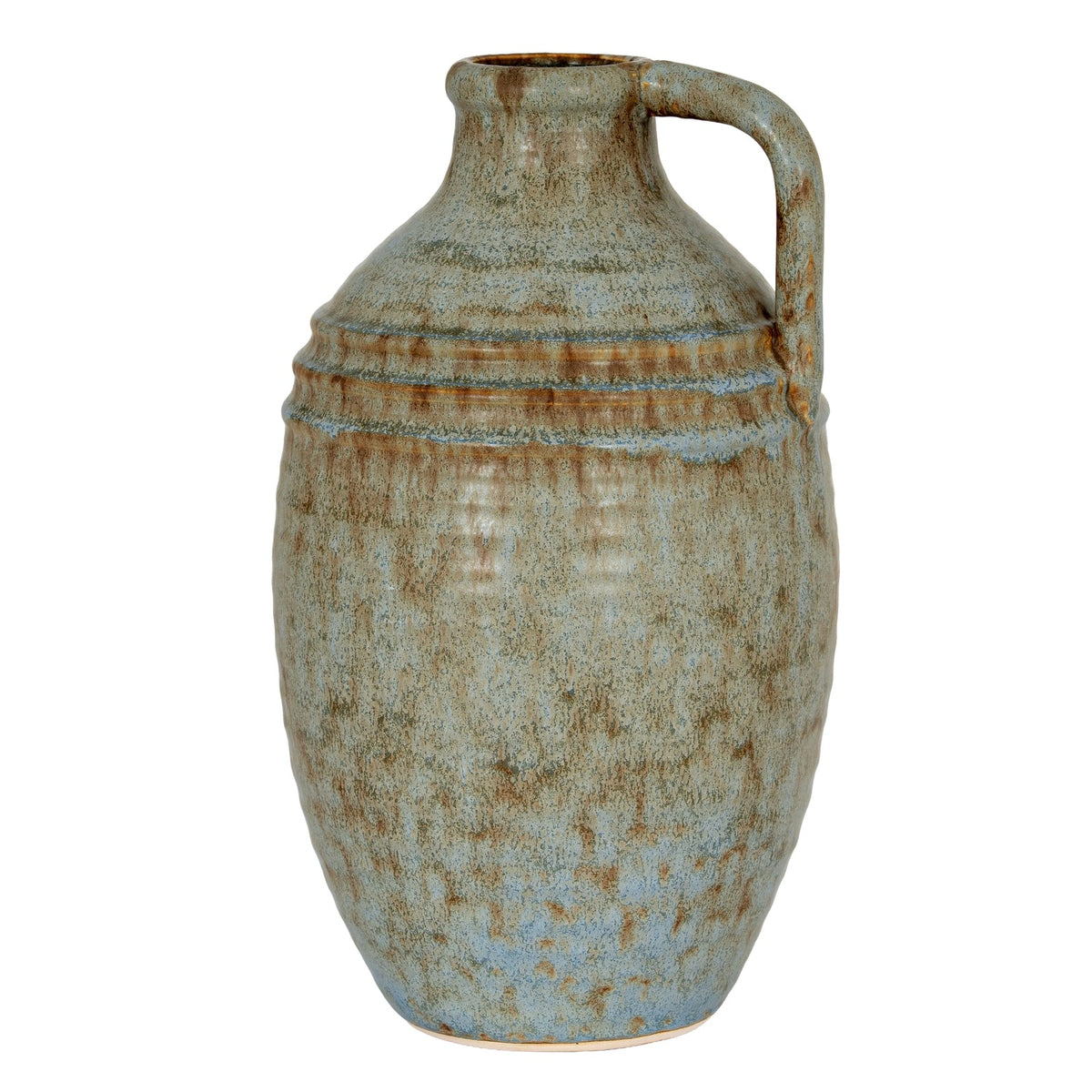 Capella Krater Bottle Vase - Indigo Blue Ceramic Decorative Vase