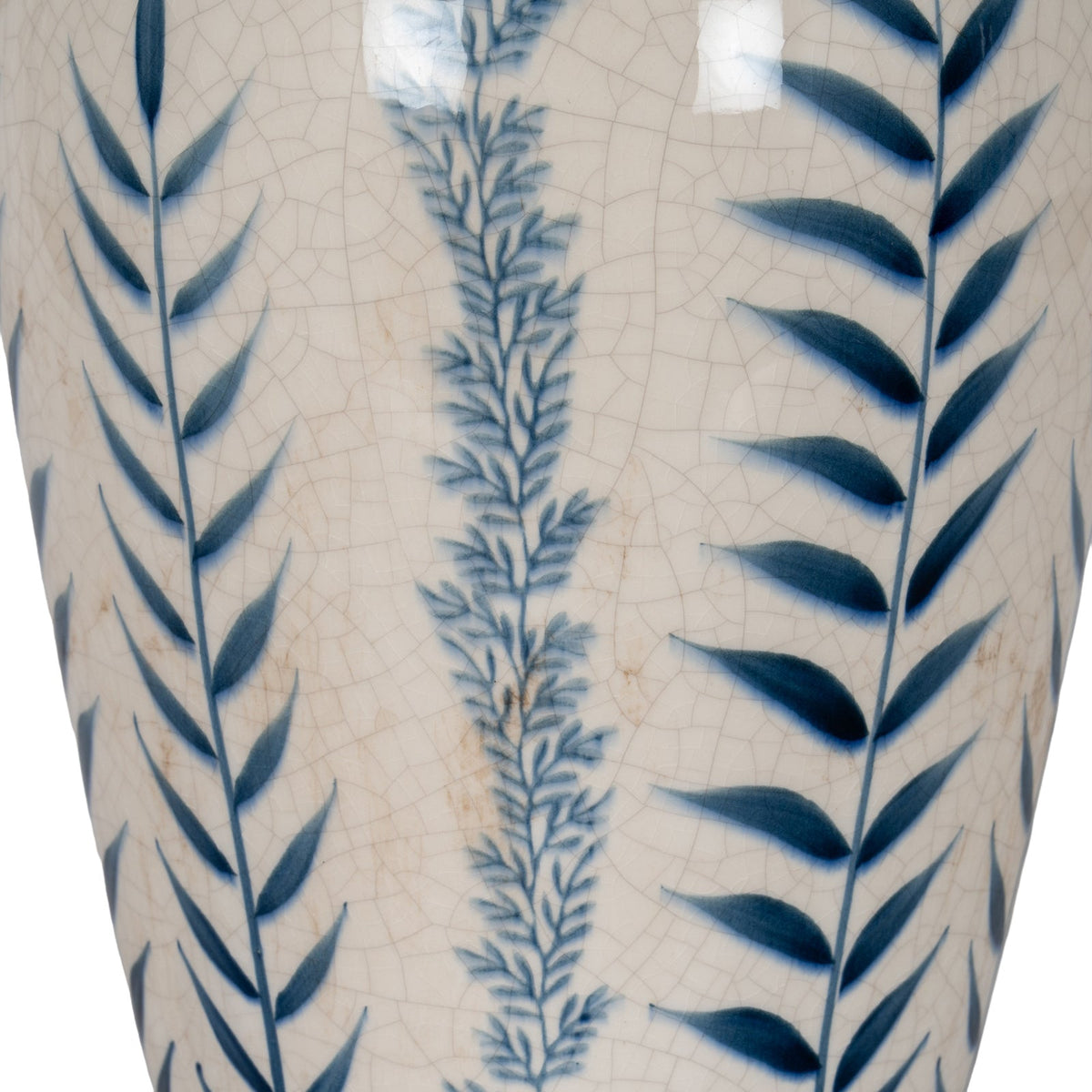 Classic Blue Flora Juniper Vase - Blue Ceramic Decorative Vase