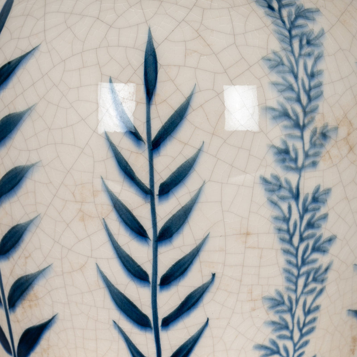 Blue Flora Amphora Jug Vase - Blue Ceramic Decorative Vase
