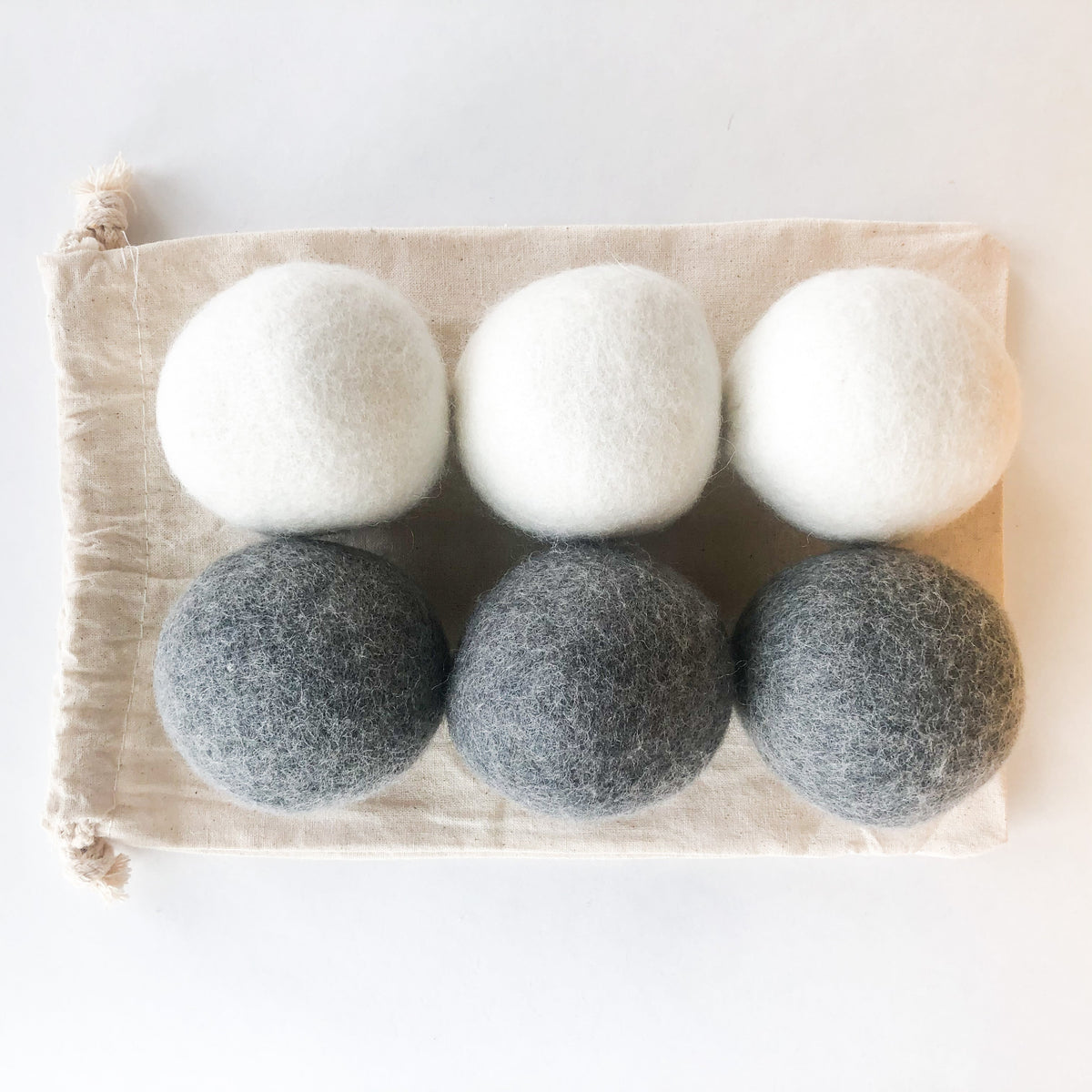 Natural Wool Dryer Balls | Organic Handmade 100% New Zealand Wool | Set of 6