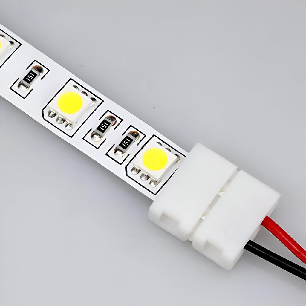 2 Pin LED Strip Light Accessories Connectors Clip to Clip with Cable~3660