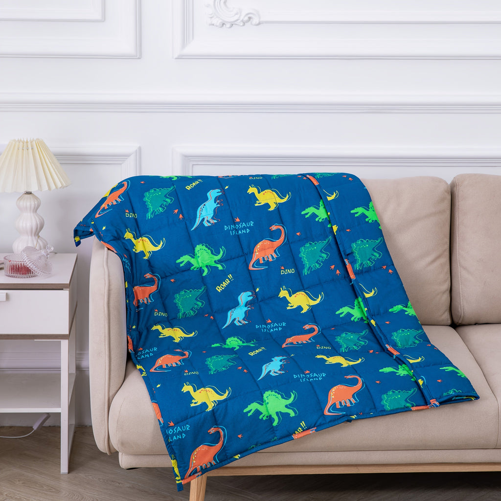 Blanket with Calming Weighted Boho Throw