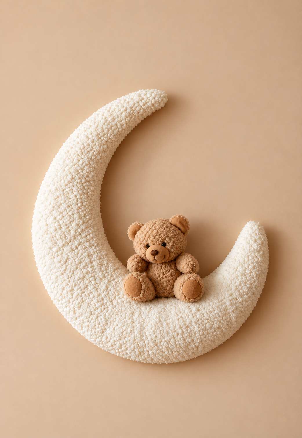 Handmade Moon & Teddy Bouclé wall lamp