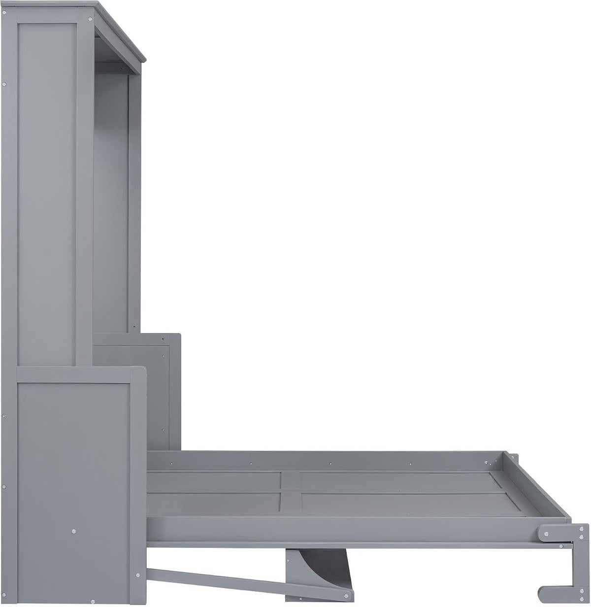 Gray Queen Murphy Bed With Premium Solid Wood Finish
