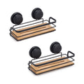 2-Pack Bamboo Corner Shower Caddy Shelf - Caddy Shower