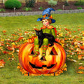 Boy on Pumpkin Freestanding  Decor - Halloween Yard Decor by G. Debrekht - Halloween Decor- 8652795F
