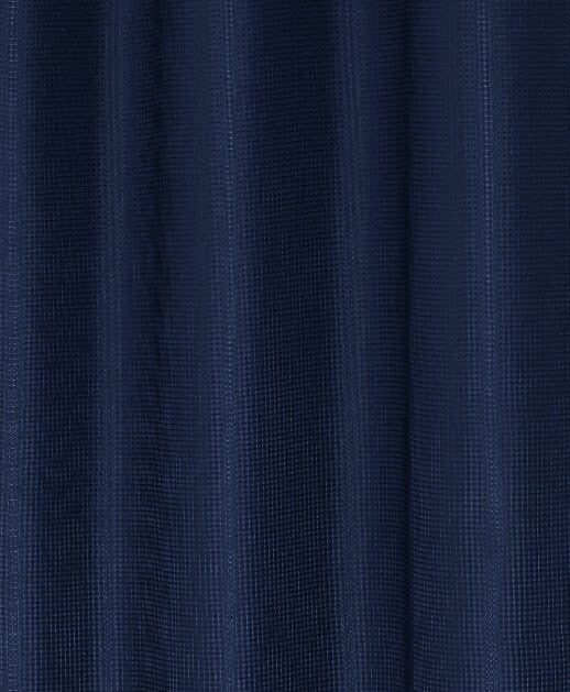 Luxurious Navy Waffle Weave Shower Curtain
