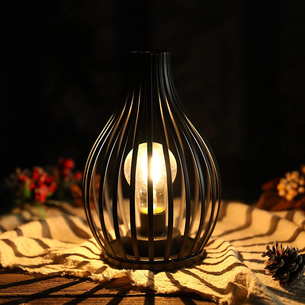 9.5''High Battery-Powered Table Lamp