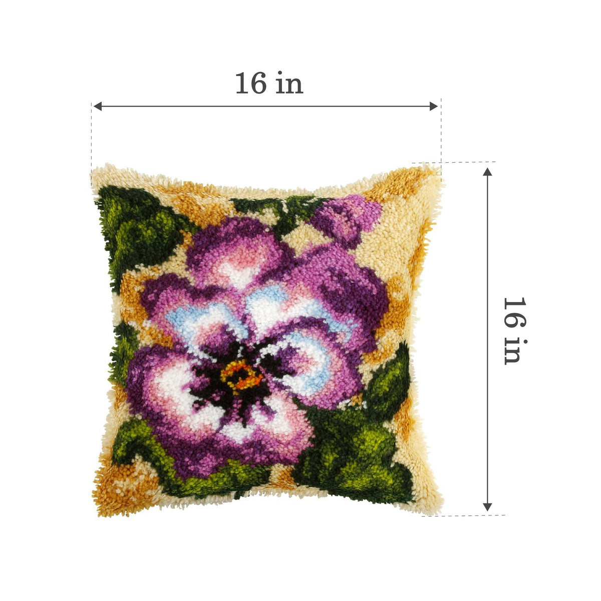 Pansy Floral Latch Hook Kit by Orchidea 4086