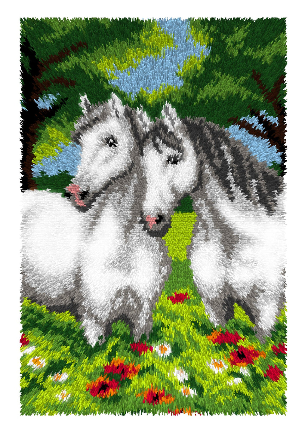 Horses Equestrian Latch Hook Rug Kit by Orchidea 4105