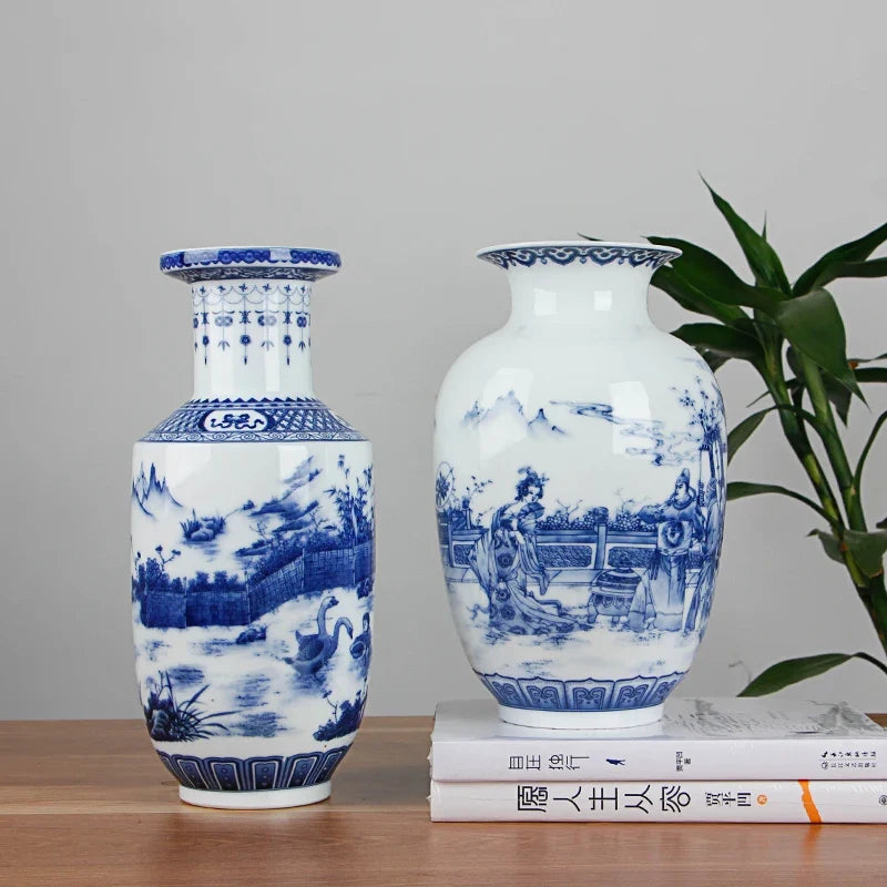 Classic Antique Chinese Blue and White Ceramic Vase