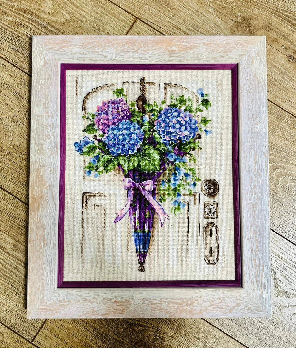 Umbrella Wreath Counted Cross Stitch Kit by Riolis R2087