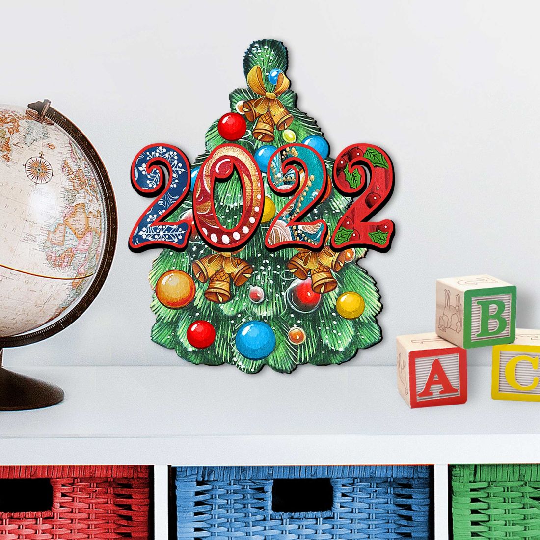 Celebration Dated Holiday Outdoor Decor Large Ornament by G. DeBrekht - Christmas Decor - 8114040M