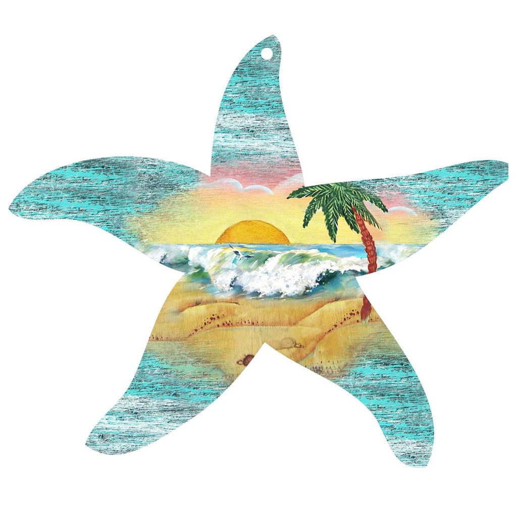 Starfish Coastal Door Decor by G. DeBrekht - Coastal Holiday Decor - 8198531H