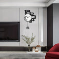 Modern Minimalist Metal Wood Wall Clock