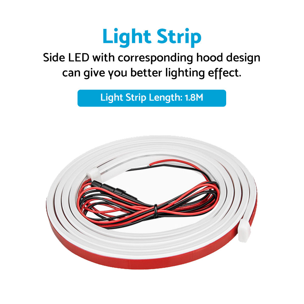 1.8M Start Scan Dynamic LED DRL Hood Light Strip Suitable for Universal Models