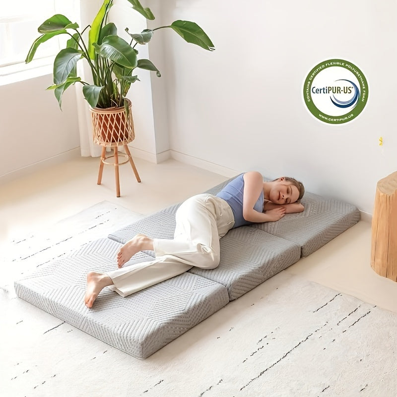 NNETM Three-Layer Folding Mattress Topper Lightweight & Portable