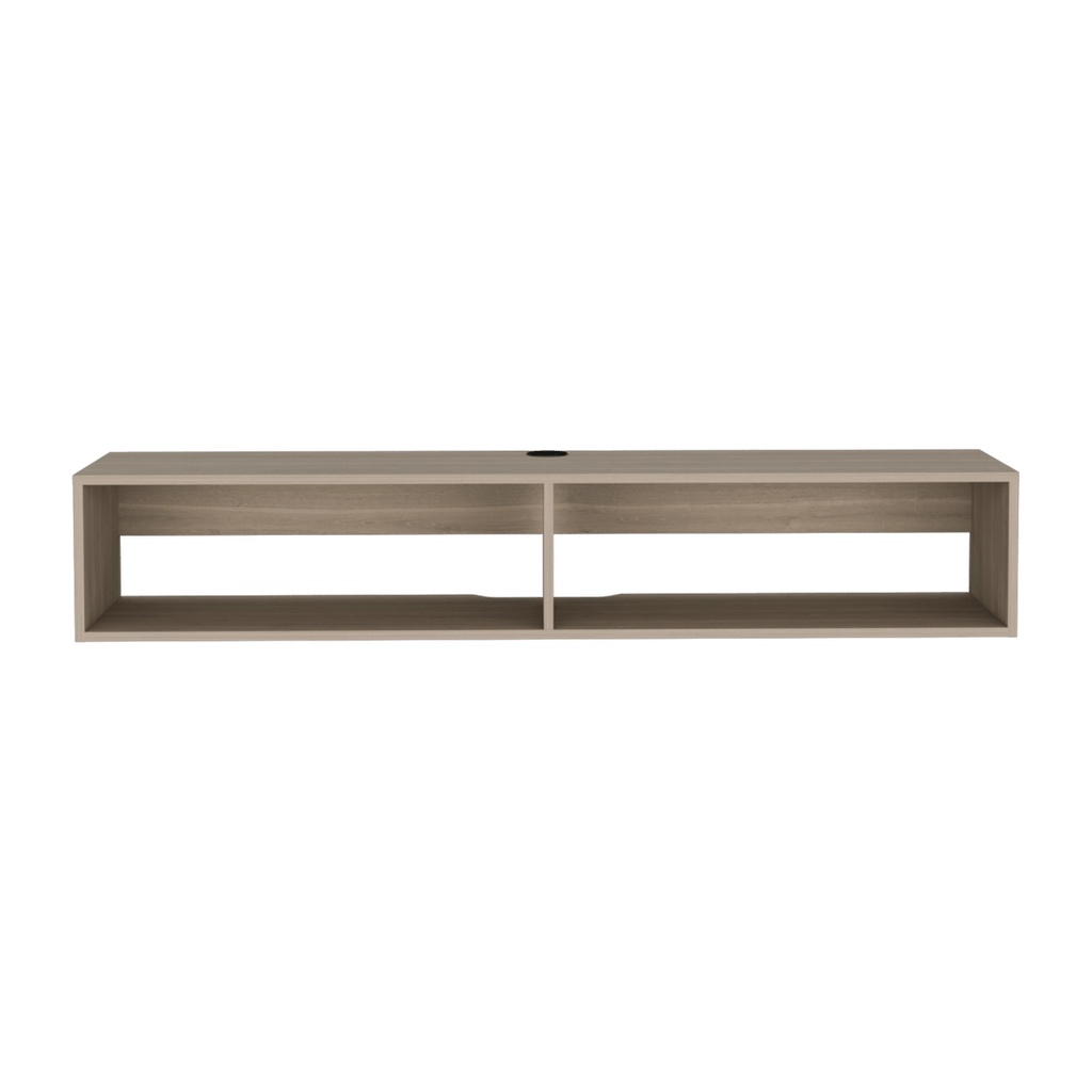 59" Beige Floating Mount TV Stand