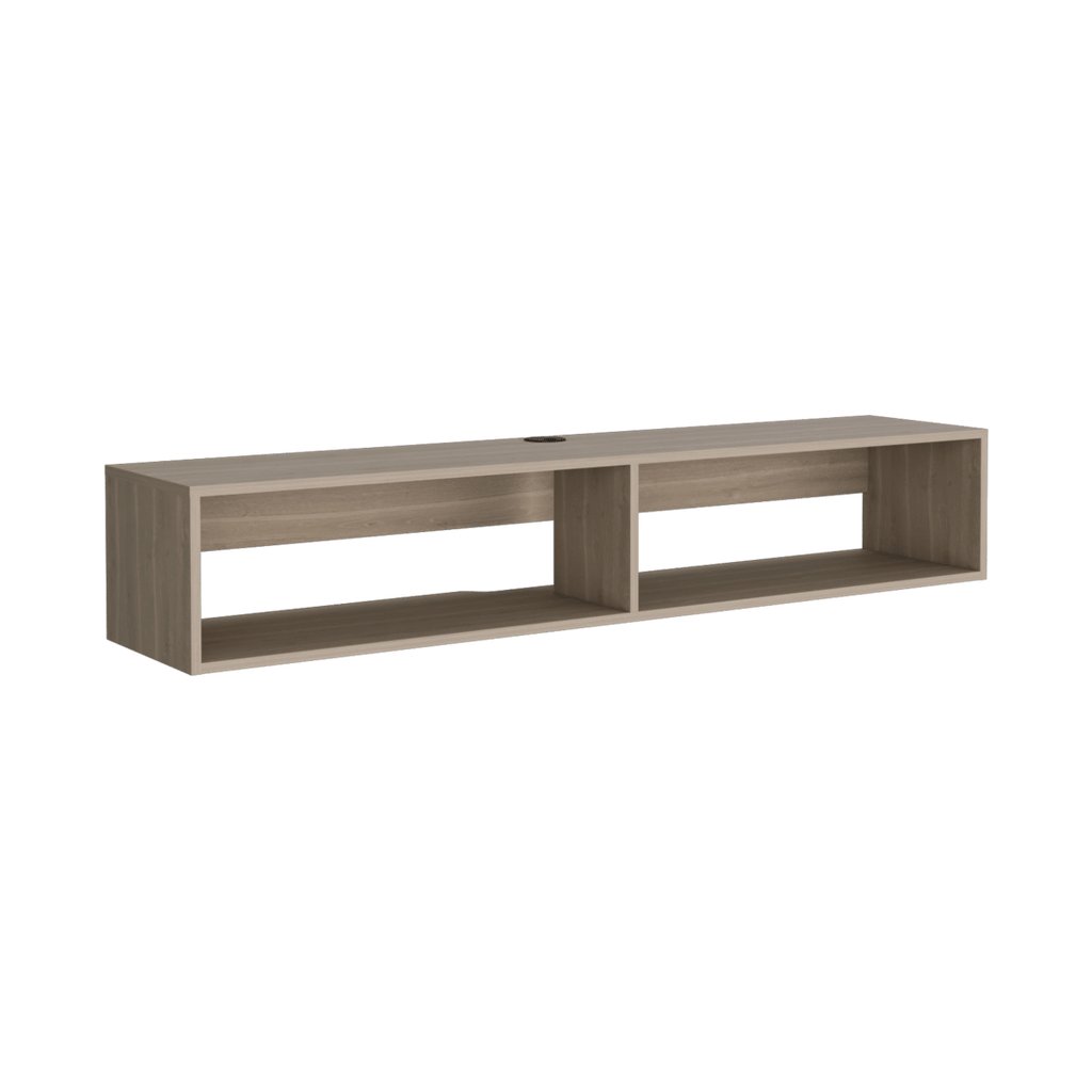 59" Beige Floating Mount TV Stand