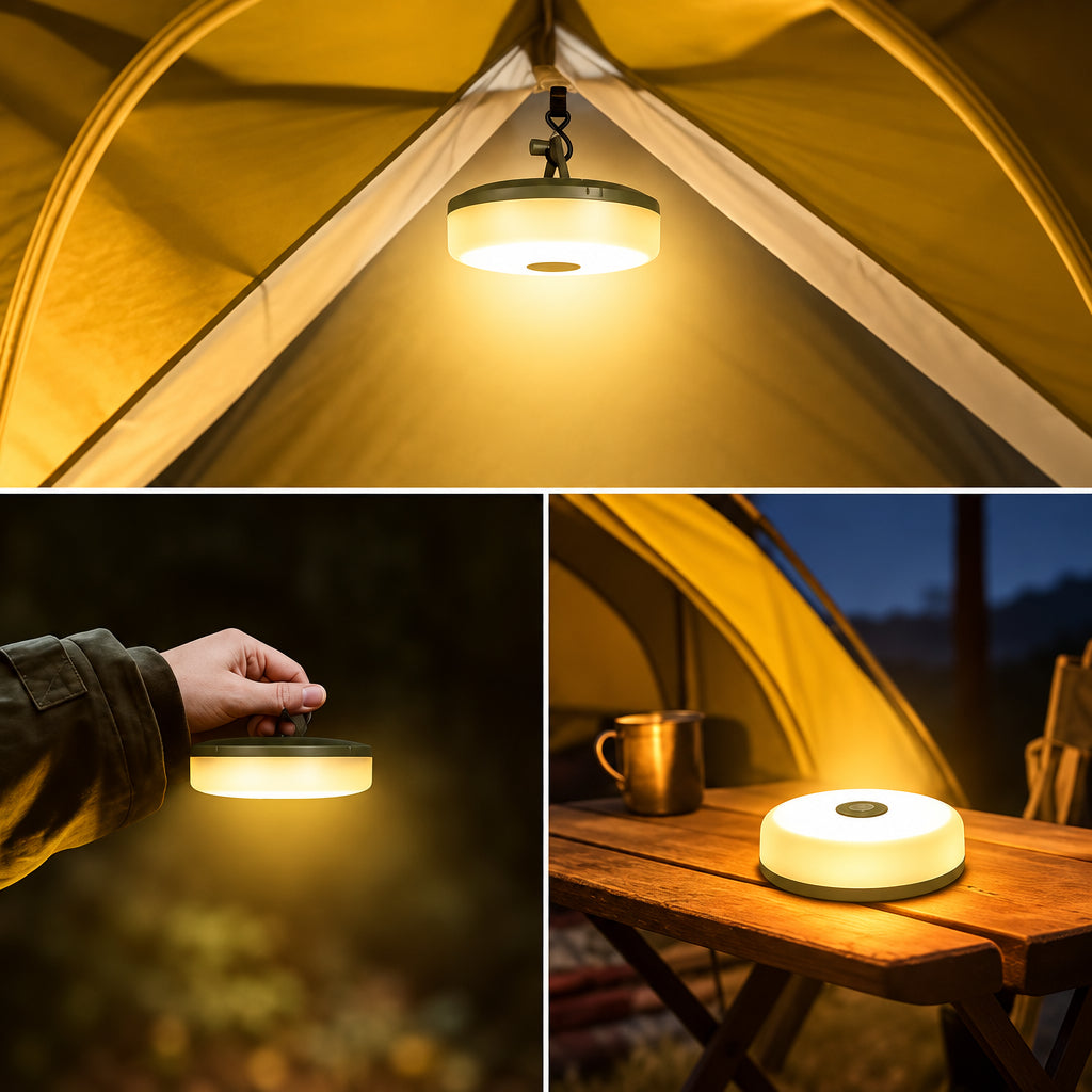 1-Pack USB Rechargeable Camping String Lights Warm Light