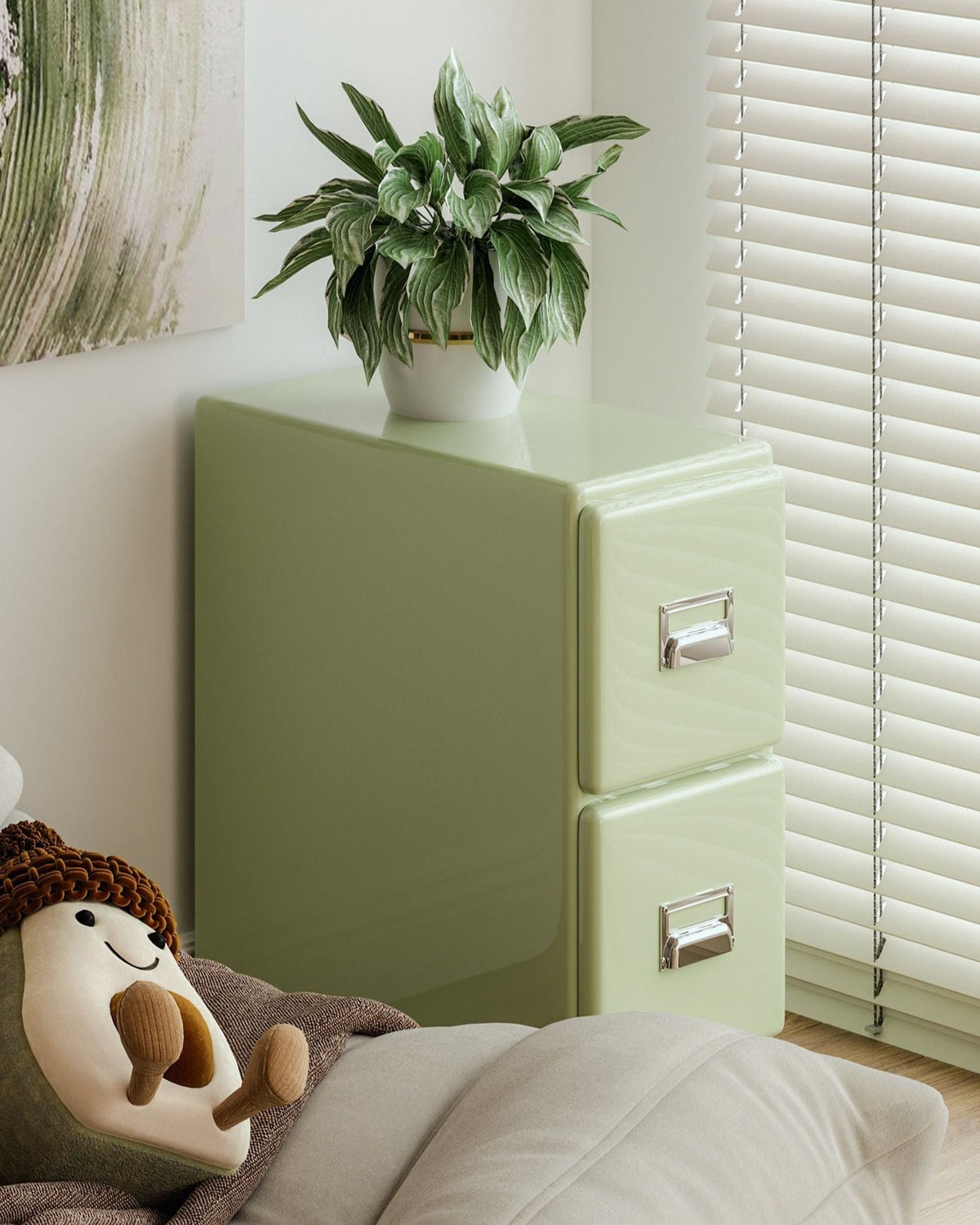 Matcha Narrow Bedside Cabinet