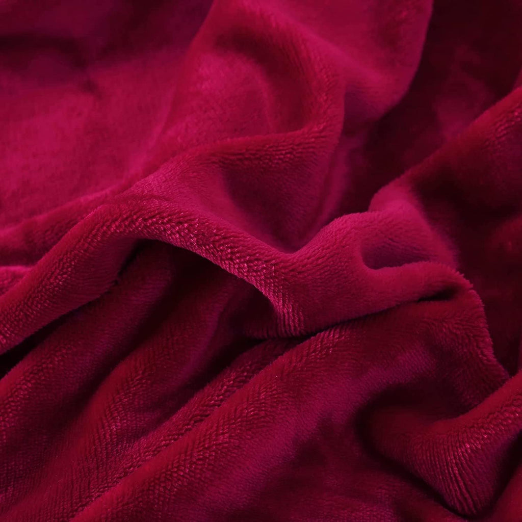 Tache Holiday Red Microfleece with Sherpa Back Throw Blanket (HRDMF)