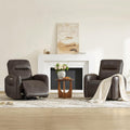 Chocolate Brown Faux Leather Power Reclining Chair