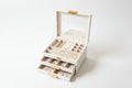 3-Tier Jewelry Storage Box with 2 Drawers – Large Capacity Jewelry Organizer