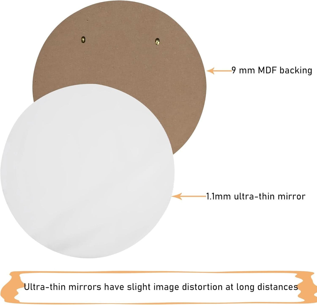 11.8-Inch Round Wall Mirror Gold Bathroom EnamelFinish