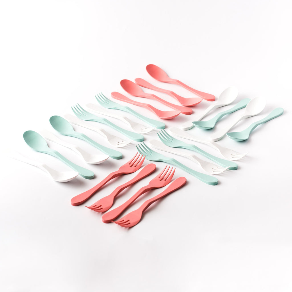 KNORK Eco 24 Pack Bamboo Flatware Set